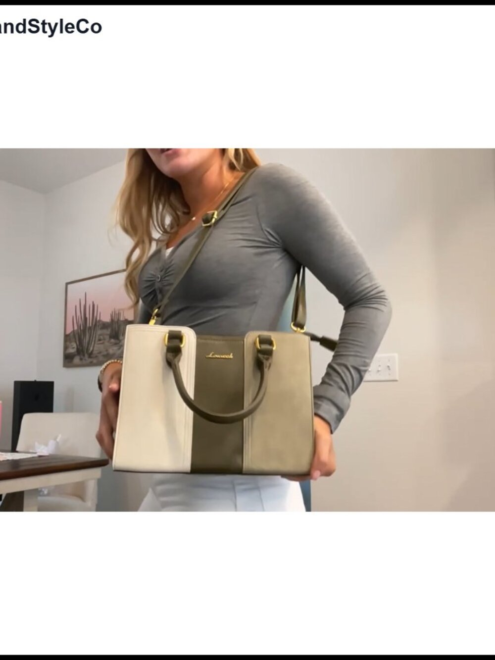 Vintage Leather Satchel Shoulder Bag Top Handle Crossbody Purse - Picture 5 of 6